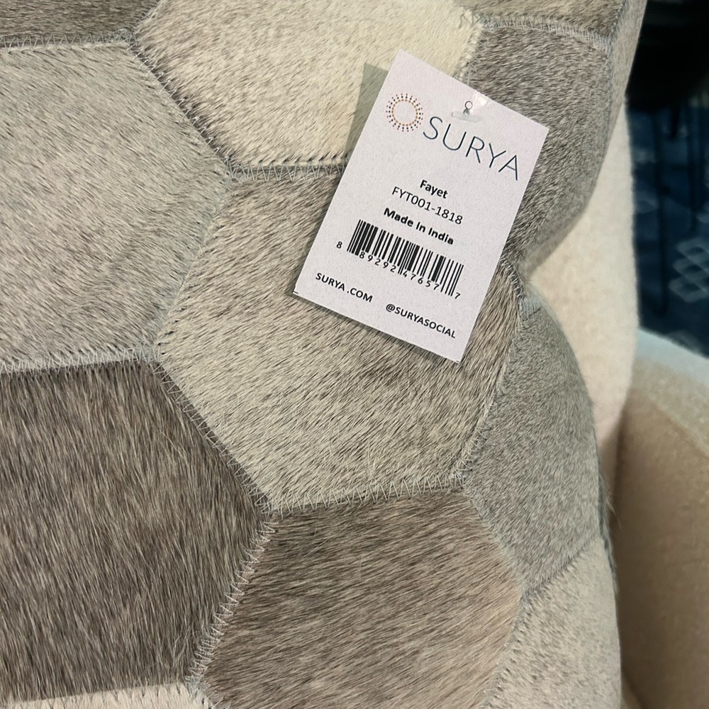 Surya Fayet Throw Pillow